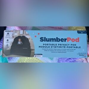 Portable SlumberPod Privacy Pod for Pack n Play/Mini Crib- Black/Grey